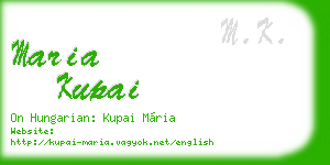 maria kupai business card