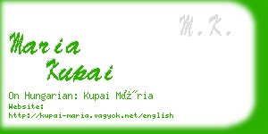 maria kupai business card